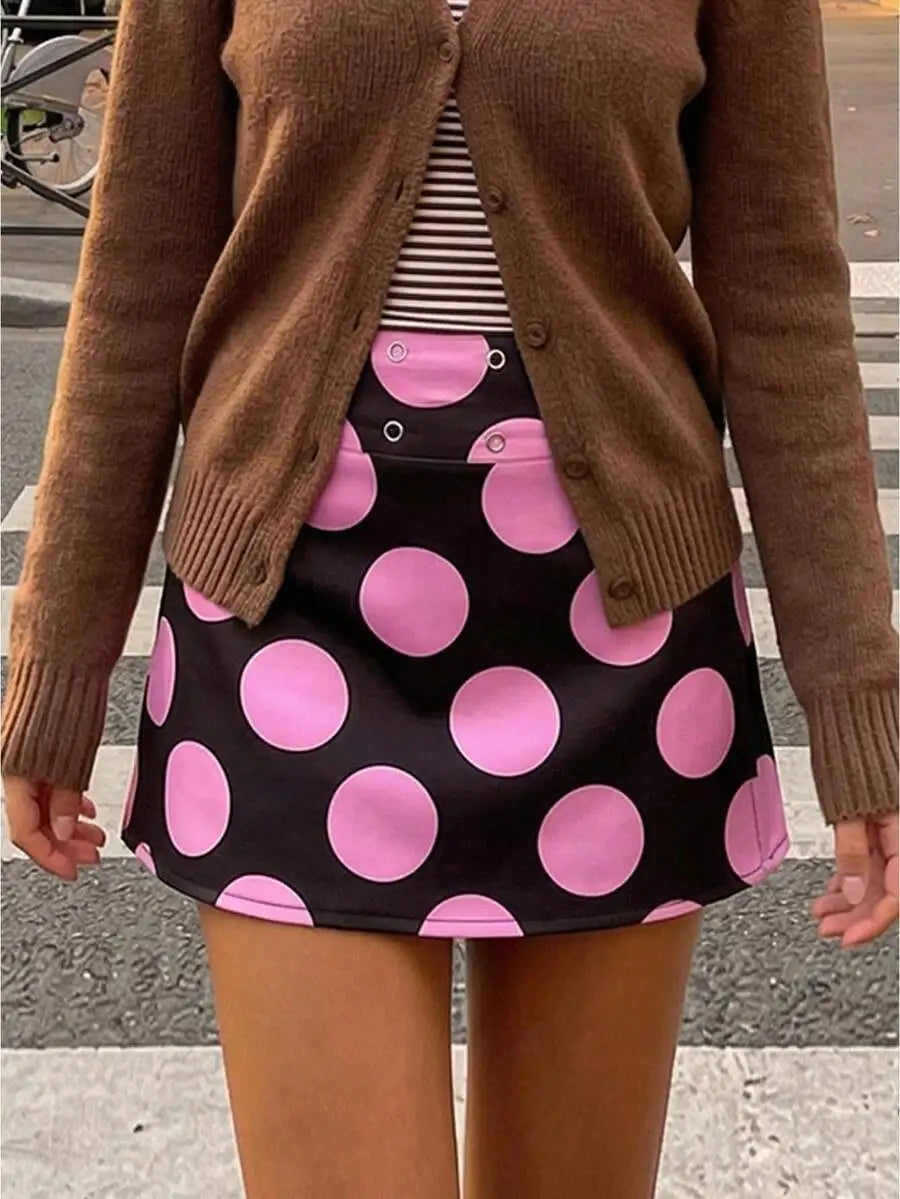 Polka Dot Mini Skort