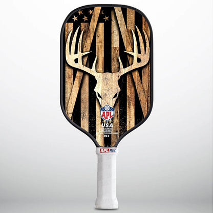APL - Deer Wood  | 16mm Carbon Fiber | Best Pickleball Paddles | American Pickleball League