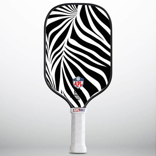 APL - White Black Patterns Pickleball Paddle | 16mm Carbon Fiber | Best Pickleball Paddles | American Pickleball League