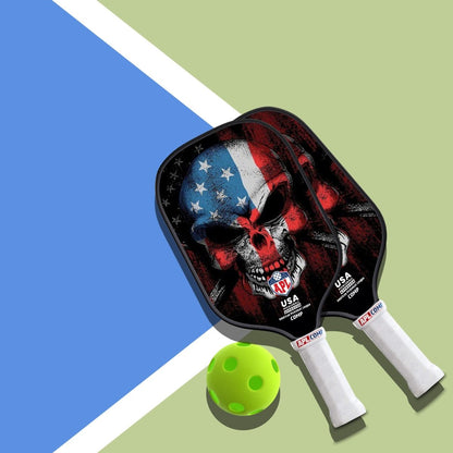 APL - Skull Flag Pickleball Paddle | 16mm Carbon Fiber | Best Pickleball Paddles | American Pickleball League