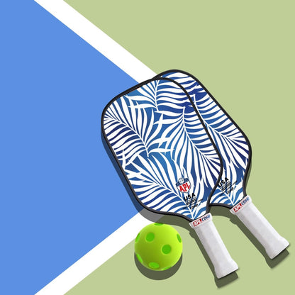 APL - White Leaves Pickleball Paddle | 16mm Carbon Fiber | Best Pickleball Paddles | American Pickleball League