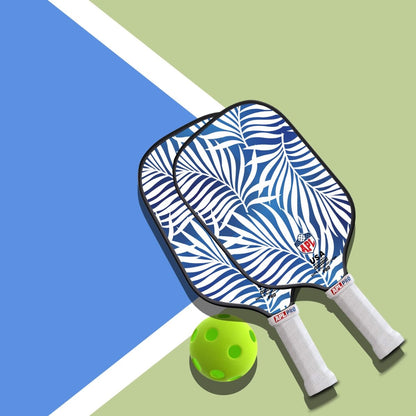 APL - White Leaves Pickleball Paddle | 16mm Carbon Fiber | Best Pickleball Paddles | American Pickleball League