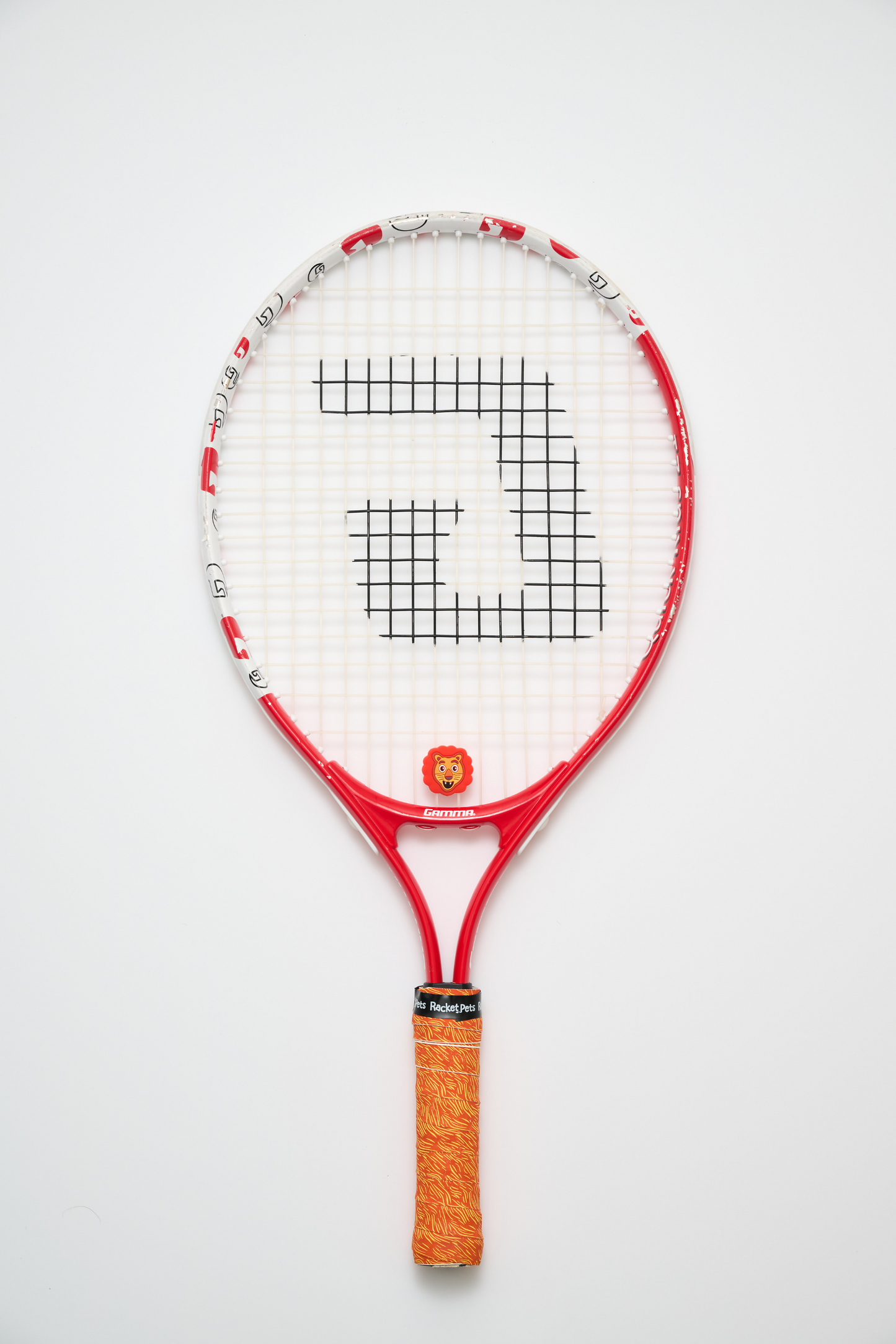 Lion Orange  Tennis Overgrip Tape And Matching Shock Absorbing Dampener
