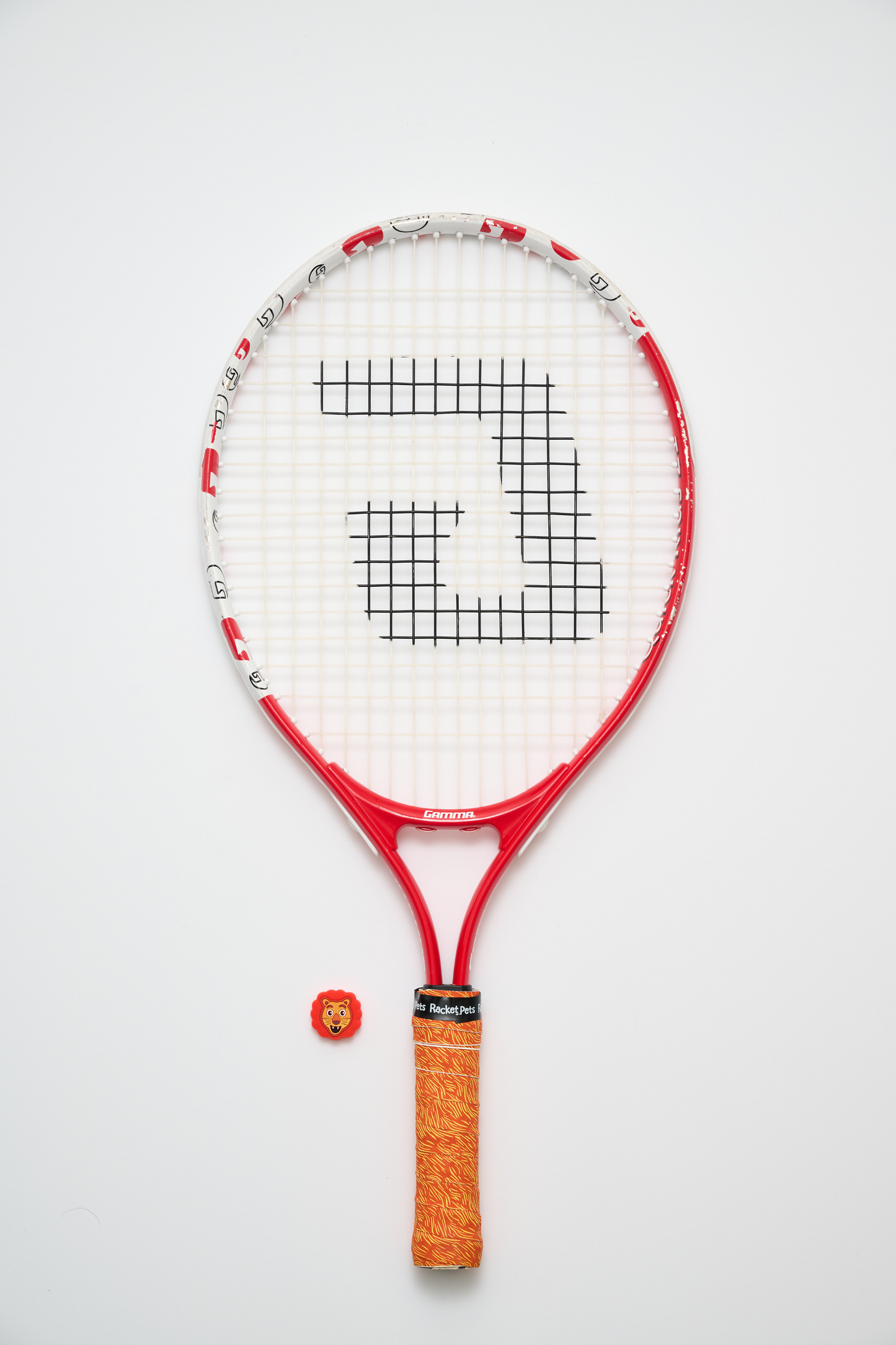 Lion Orange  Tennis Overgrip Tape And Matching Shock Absorbing Dampener