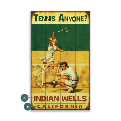 Tennis Anyone? - Wood & Metal Wall Art