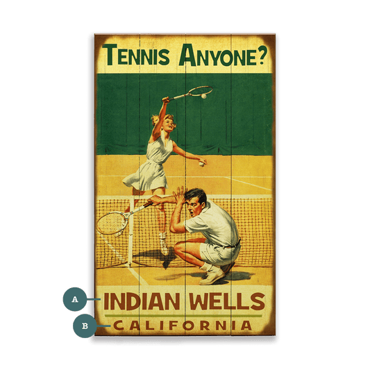 Tennis Anyone? - Wood & Metal Wall Art
