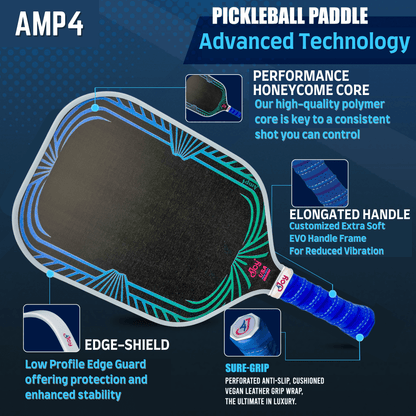 AMP4 Pickleball Paddle - Retro
