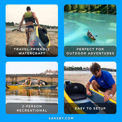 2-Person High-Pressure Speed Inflatable Kayak [Paddle Excluded]