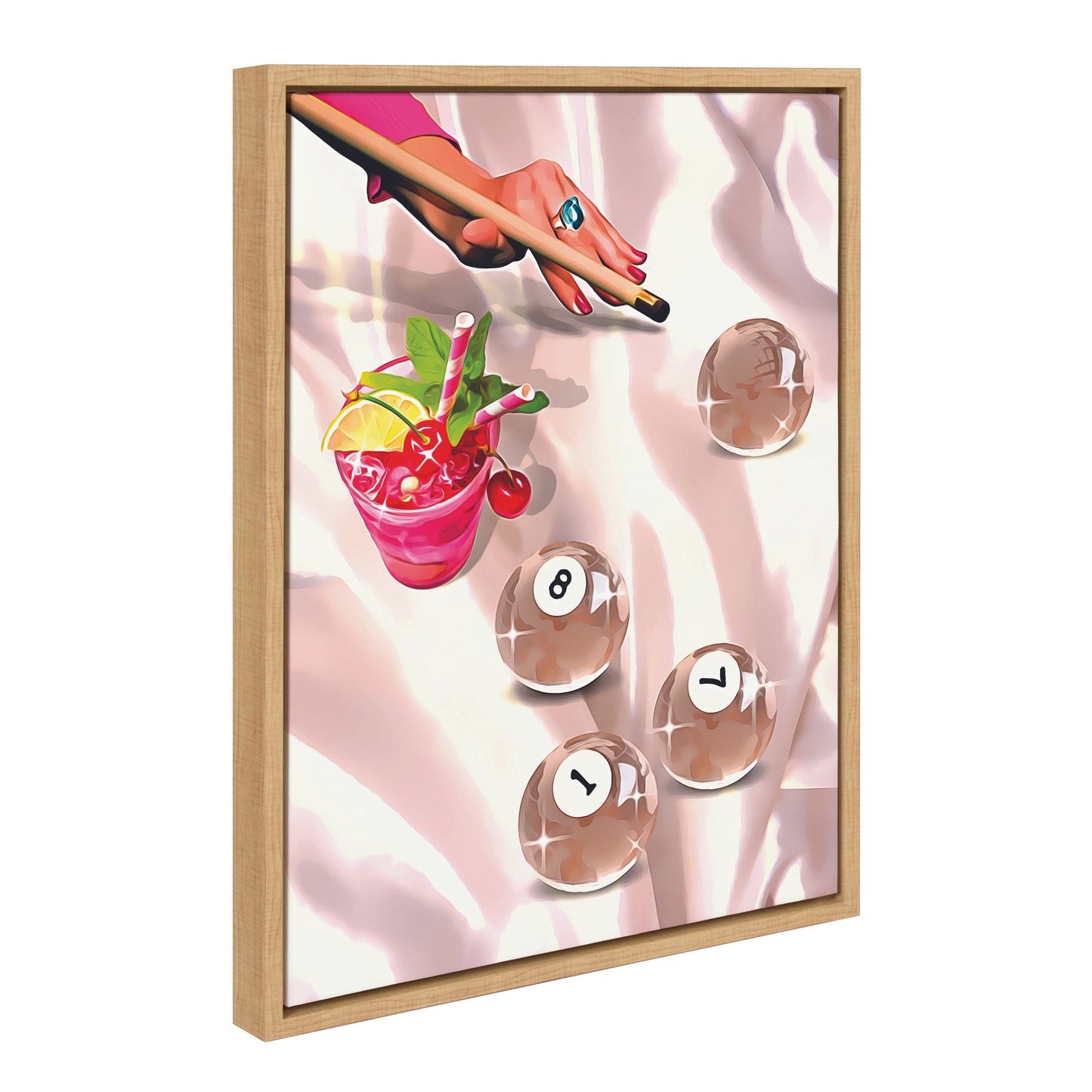 Sylvie Game Night Billiards Framed Canvas