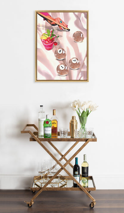 Sylvie Game Night Billiards Framed Canvas