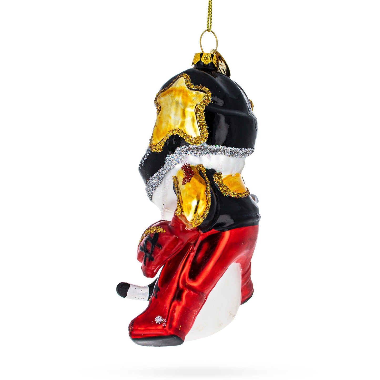 Santa in Ice Hockey Gear Christmas Ornament