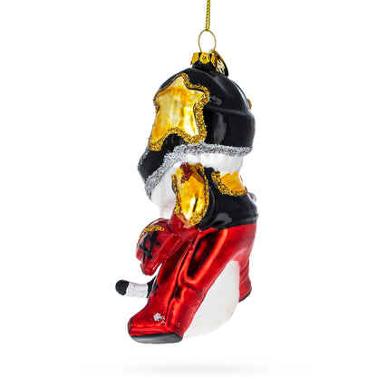 Santa in Ice Hockey Gear Christmas Ornament