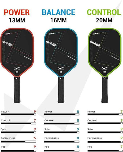 Grasp Power Pickleball Paddle 13mm T700 Carbon Fiber