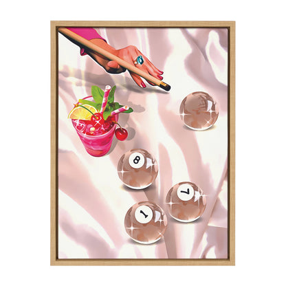 Sylvie Game Night Billiards Framed Canvas