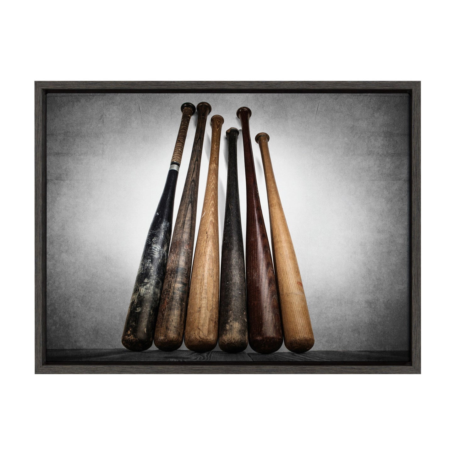 Sylvie Baseball Bats Framed Canvas by Shawn St. Peter