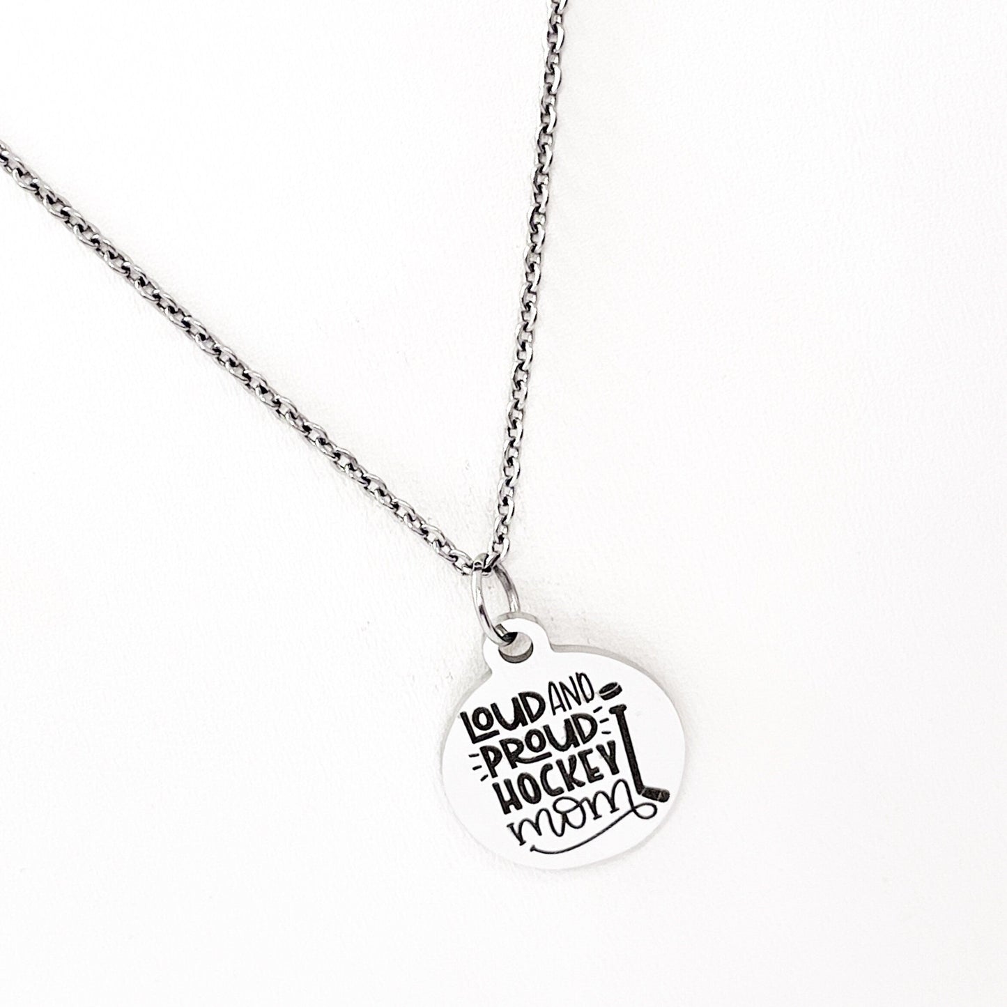 Loud And Proud Hockey Mom Necklace