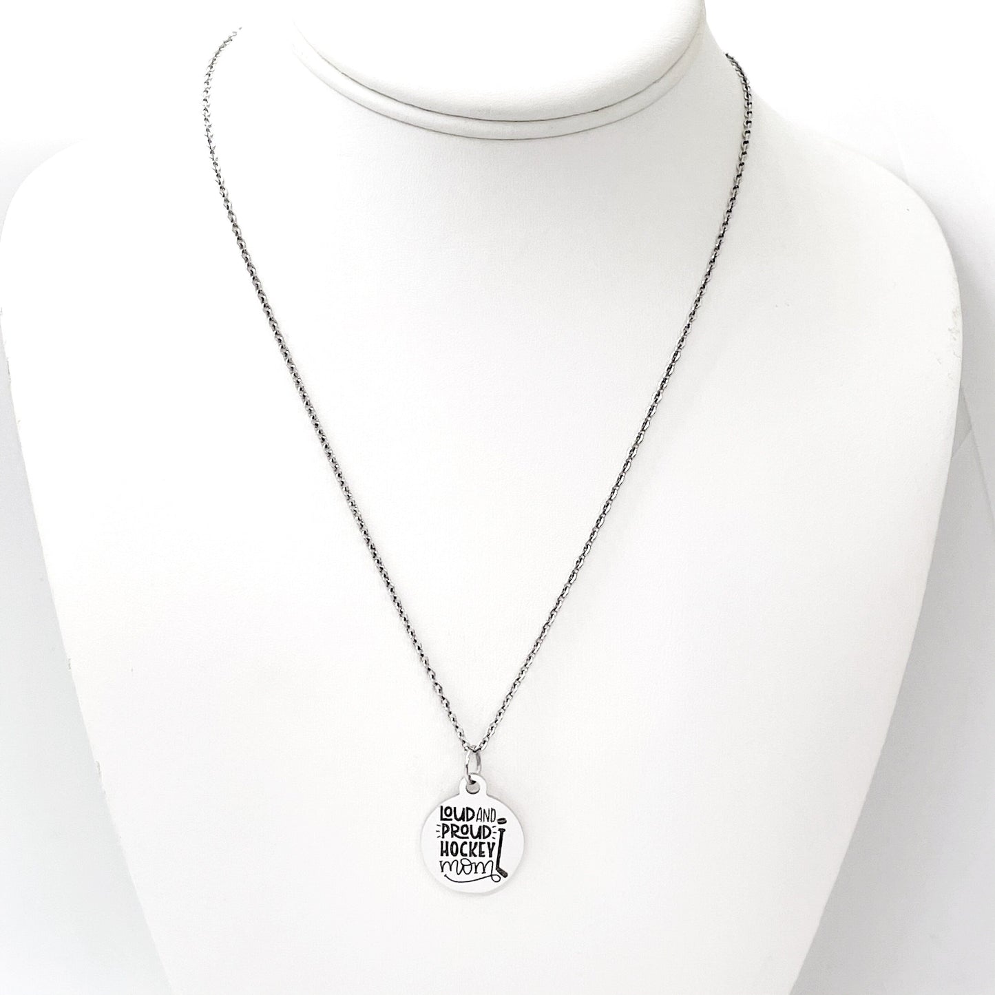 Loud And Proud Hockey Mom Necklace