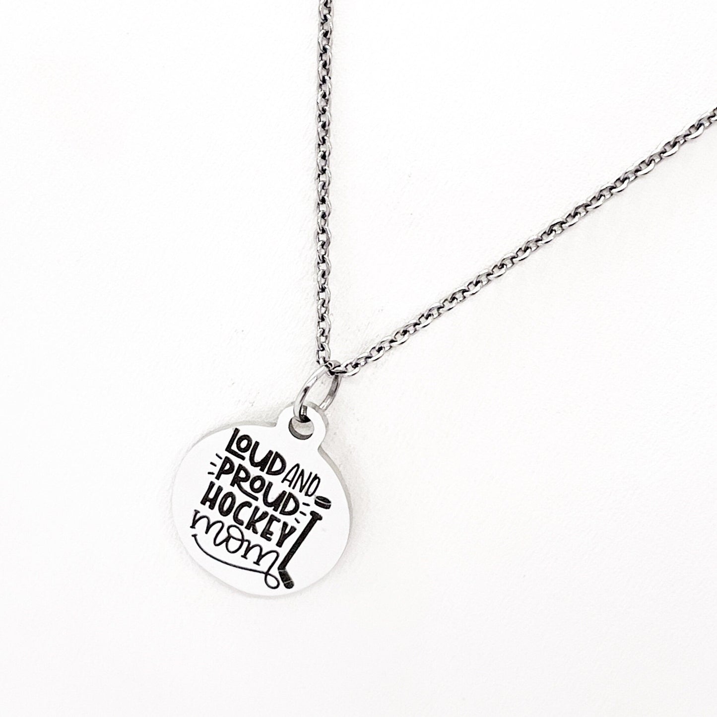 Loud And Proud Hockey Mom Necklace