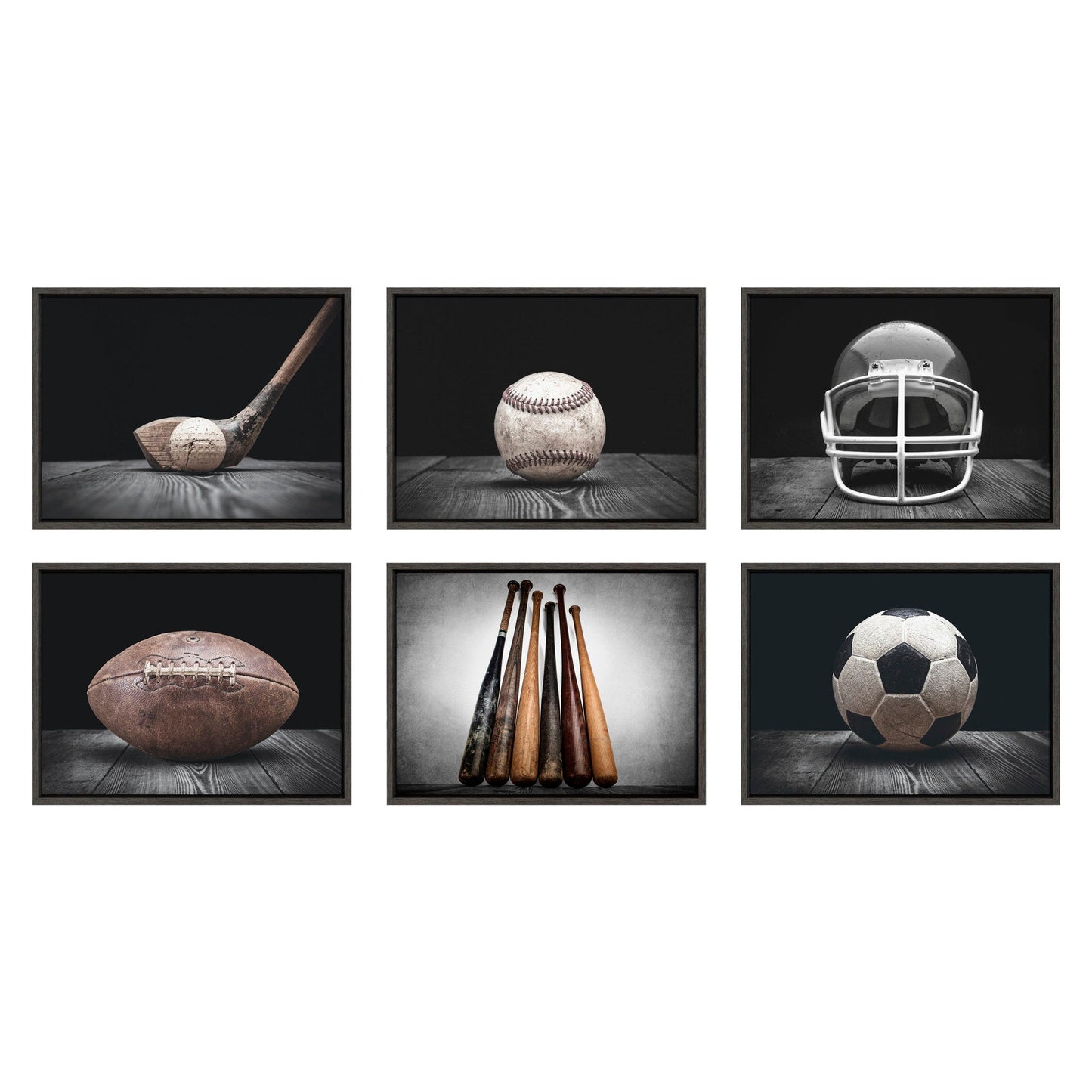 Sylvie Baseball Bats Framed Canvas by Shawn St. Peter