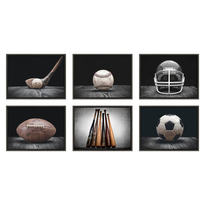Sylvie Baseball Bats Framed Canvas by Shawn St. Peter