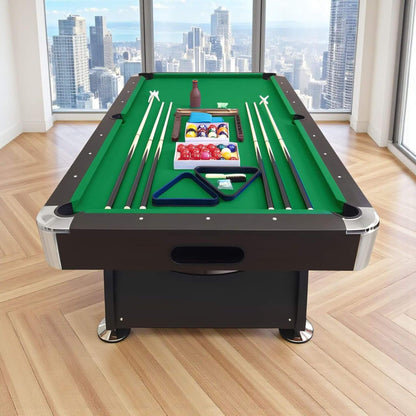 8 FT Modern Green Felt Pool Table