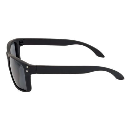 HALLBROOK - Polarized Modern Sports Sunglasses Matte Black Dark Smoke