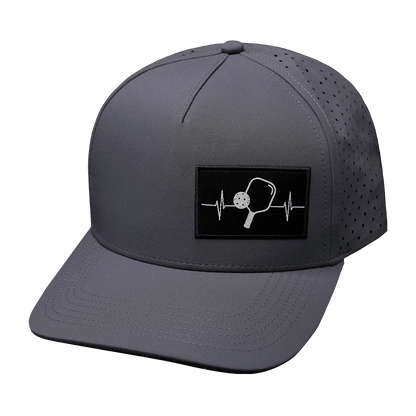 Pickleball Hat - Trucker Hat - Charcoal Gray - Laser Mesh
