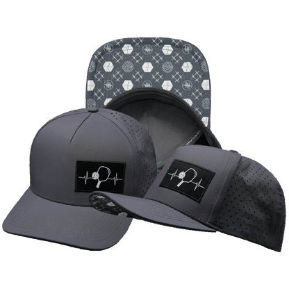 Pickleball Hat - Trucker Hat - Charcoal Gray - Laser Mesh