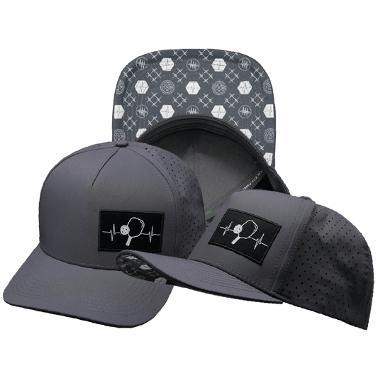 Pickleball Hat - Trucker Hat - Charcoal Gray - Laser Mesh