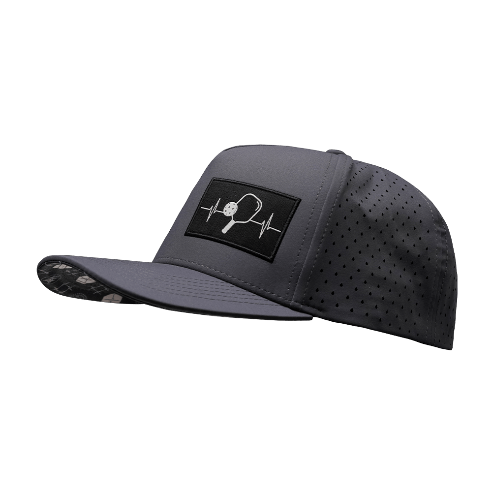Pickleball Hat - Trucker Hat - Charcoal Gray - Laser Mesh