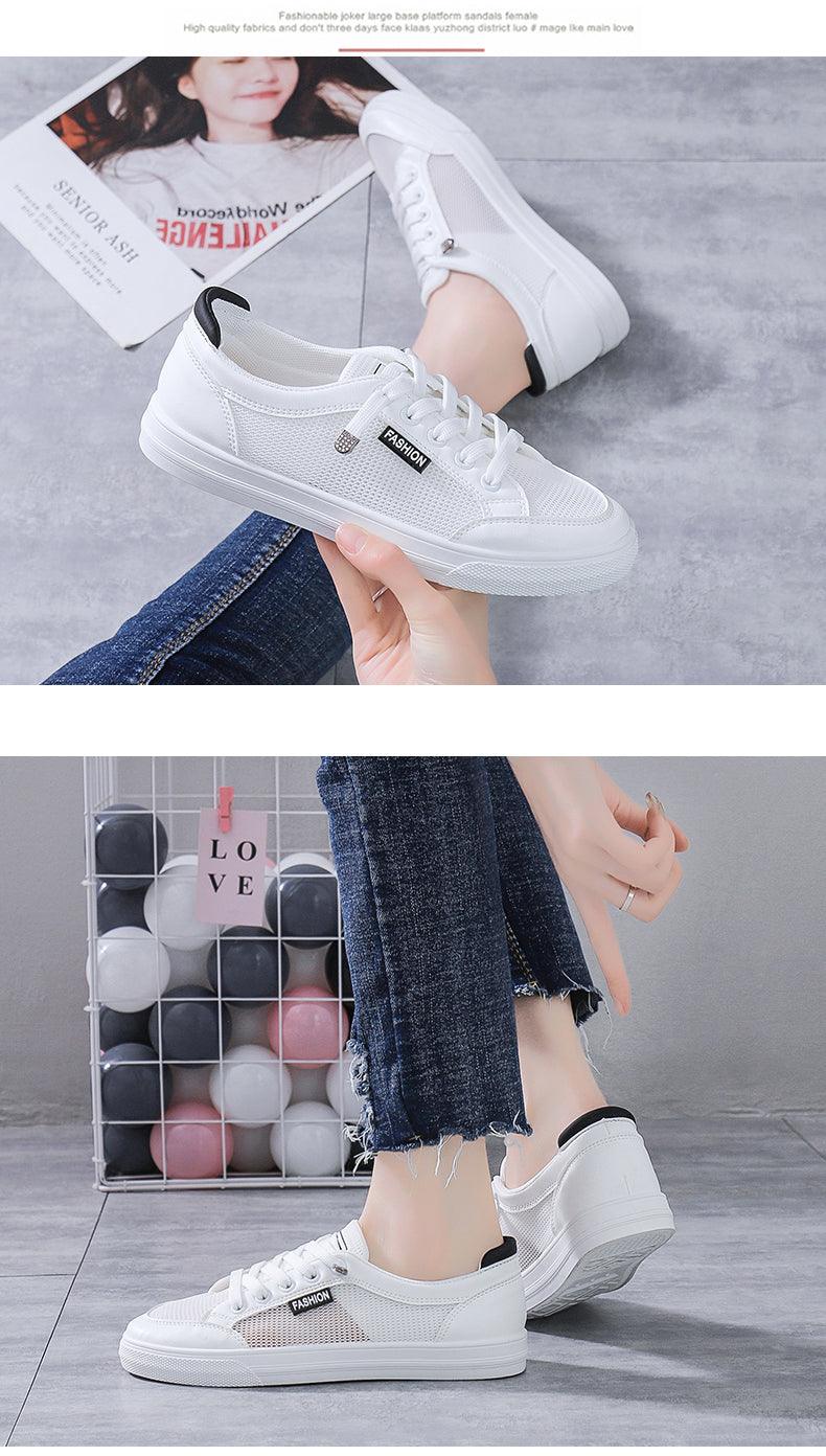 Women's White Casual Teennis/Walking/Gym Fashion Sneakers