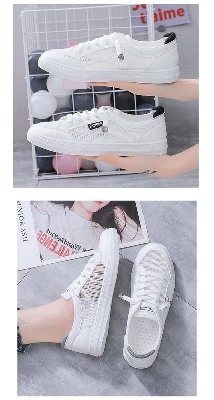 Women's White Casual Teennis/Walking/Gym Fashion Sneakers