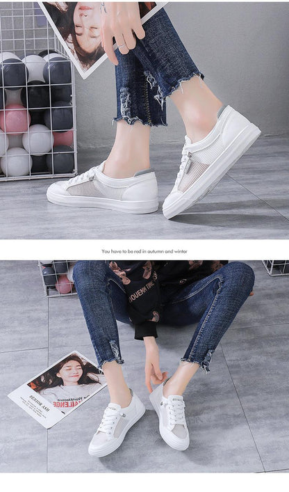 Women's White Casual Teennis/Walking/Gym Fashion Sneakers