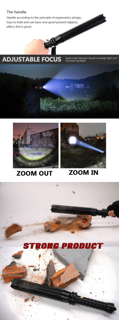 Rechargeable Adjustable LED Handheld Portable Flashlight