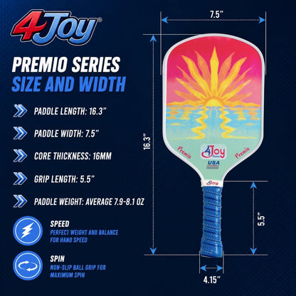 Sunset 4Joy Pickleball Paddle Premio Series