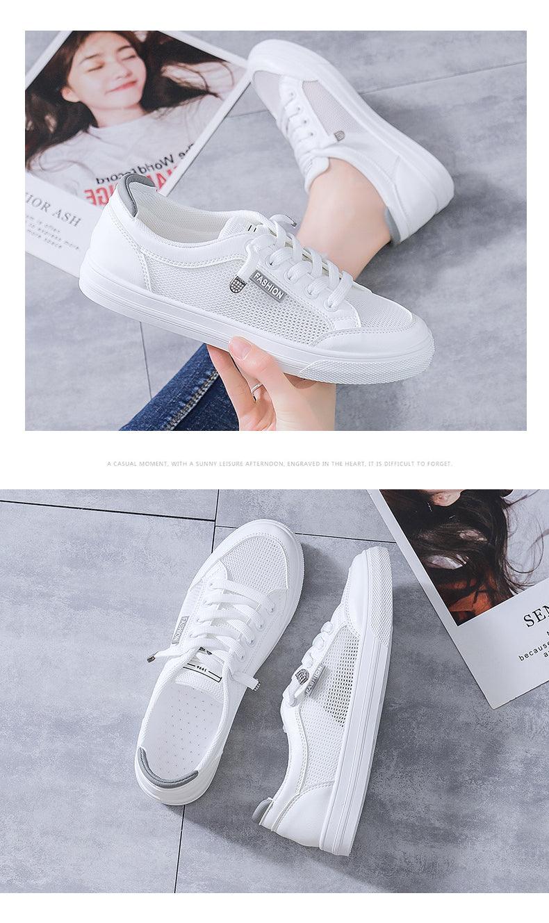 Women's White Casual Teennis/Walking/Gym Fashion Sneakers