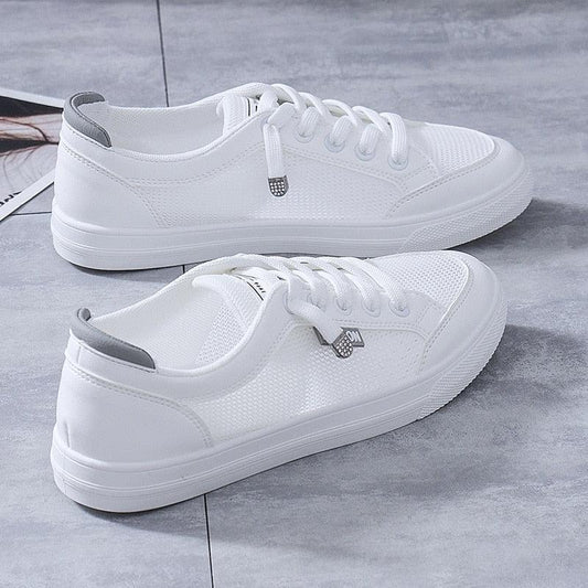Women's White Casual Teennis/Walking/Gym Fashion Sneakers