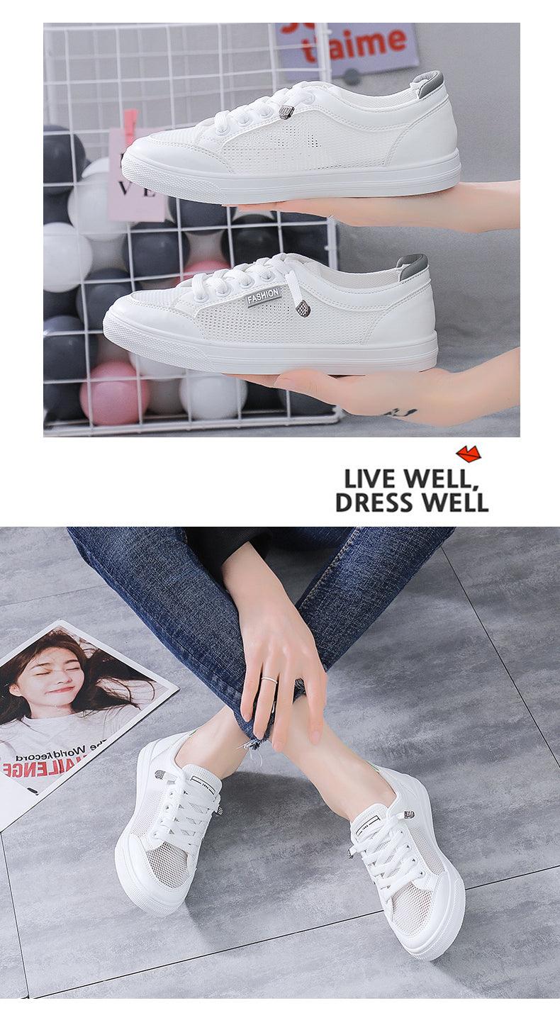 Women's White Casual Teennis/Walking/Gym Fashion Sneakers