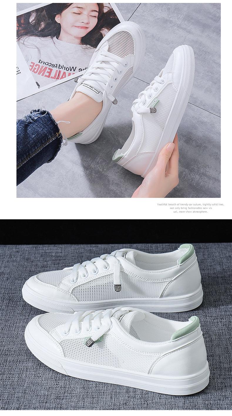 Women's White Casual Teennis/Walking/Gym Fashion Sneakers