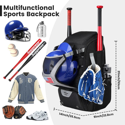 Youth Baseball Backpack - Bat & Shoe Storage