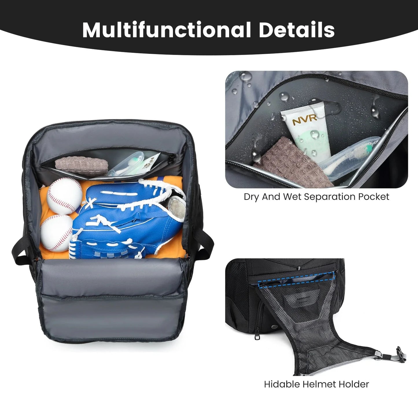 Youth Baseball Backpack - Bat & Shoe Storage