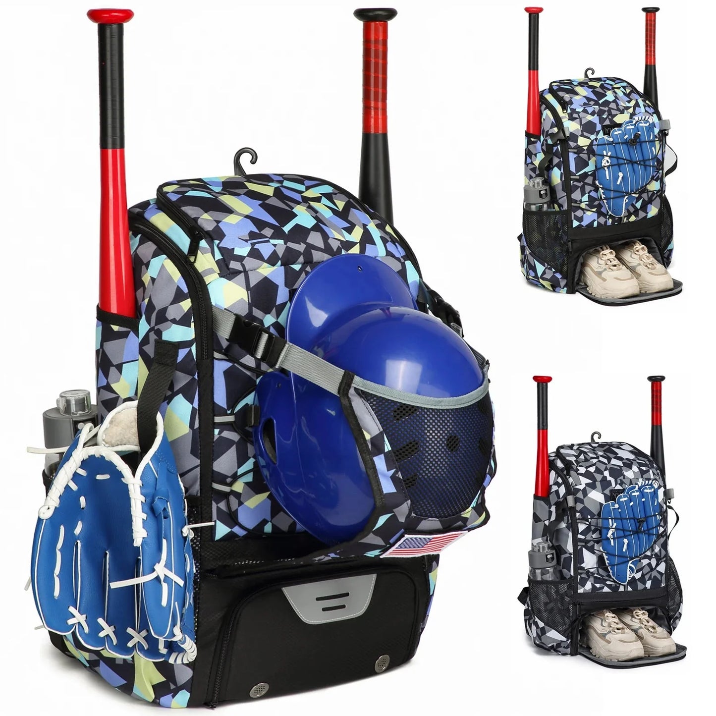 Youth Baseball Backpack - Bat & Shoe Storage